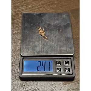 4K Gold Filled Crucifix in Palms GF Pendent - 2.43g